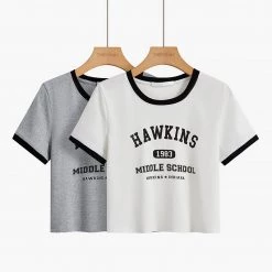 Juwas NEW ARRIVAL Vintage Letters Print Short T-shirt