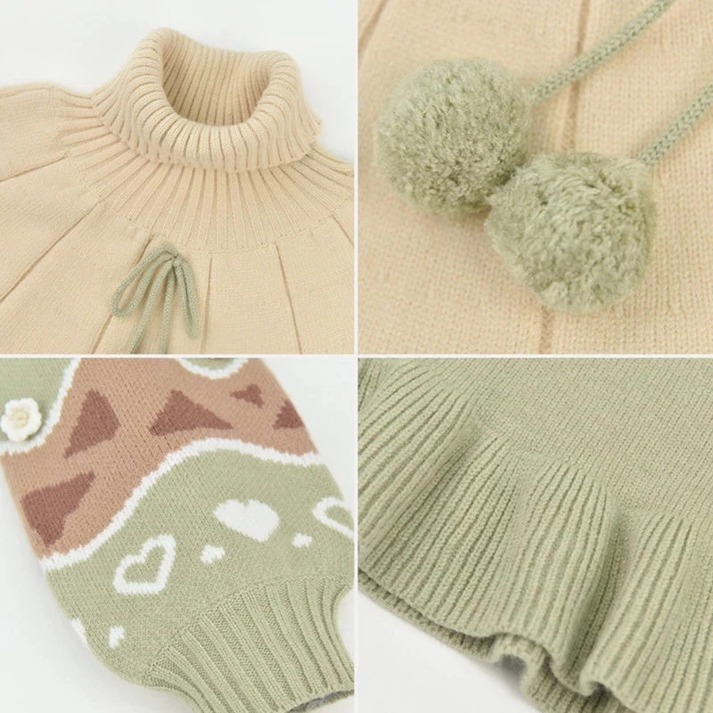 -Juwas Lolita Knitted Great Mock Neck Dress 6 -Juwas Lolita Knitted Great Mock Neck Dress