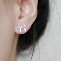 Juwas Bow Knot 925 Sterling Silver Earring NEW ARRIVAL