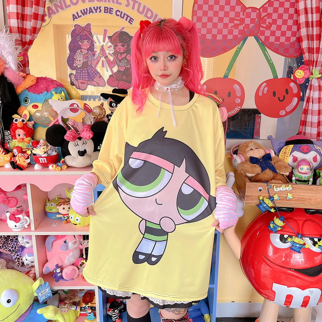 Juwas NEW ARRIVAL Harajuku Cartoon Animal Print Loose Summer T-shirt 3 Juwas NEW ARRIVAL Harajuku Cartoon Animal Print Loose Summer T-shirt