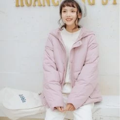 Juwas Basic Chic Pastel Purple Padded Winter Jacket