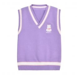-Juwas Candy Color Lovely Bear Knitter Vest NEW ARRIVAL