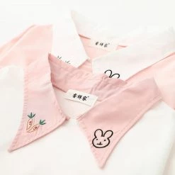 Juwas Bunny Carrots Collar Long Sleeve Sweater Top