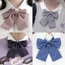 -Juwas Japanese JK Uniform Checkered Bow Tie NEW ARRIVAL
