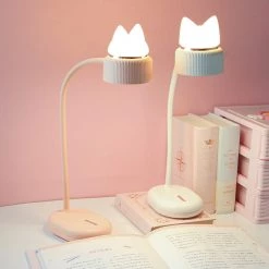 -Juwas NEW ARRIVAL Kawaii Cats Ears Chargeable Table Lamp