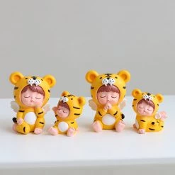 Juwas Cute Tiger Suit Baby Mini Figurine