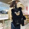 Juwas Corduroy Cute Bear Backpack