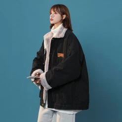 Juwas Street Denim Thick Cotton Jacket