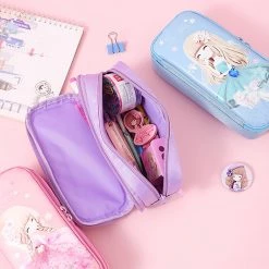 Juwas Happy Girl Printed Pencil Case Pouch NEW ARRIVAL