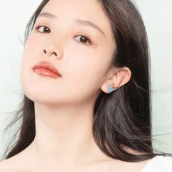 Juwas Fashion & Beauty Love Heart Sterling Silver Stud Earring Ear Clips