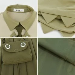 Juwas Cute Khaki Zoo Keeper Costume Shirt And Skirt