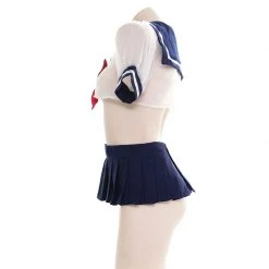 Juwas Sexy Blue Sailor Uniform- Top And Skirt