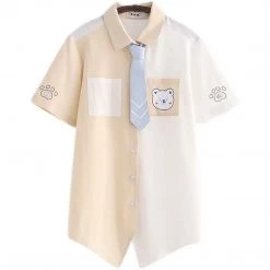 Juwas Cartoon Bear Print Short Sleeve Summer T-shirt NEW ARRIVAL
