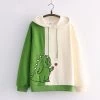 Juwas Dinosaur Love Heart Embroidery Hoodie CLOTHING
