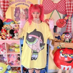 Juwas NEW ARRIVAL Harajuku Cartoon Animal Print Loose Summer T-shirt 17 Juwas NEW ARRIVAL Harajuku Cartoon Animal Print Loose Summer T-shirt