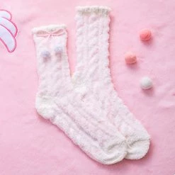 Juwas.com Online Store Kawaii Coral Fleece Warm Socks NEW ARRIVAL