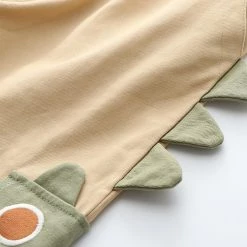 Juwas Kawaii 3D Fin Monster Khaki Capri Pants CLOTHING