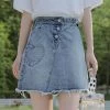 Juwas Heart Pocket Denim Skirt NEW ARRIVAL