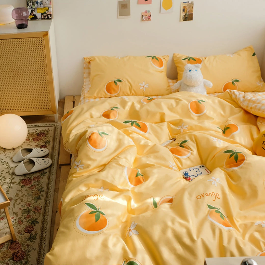 Juwas Fruits Oranges Peaches Strawberries Printed Beddings Set NEW ARRIVAL 6 Juwas Fruits Oranges Peaches Strawberries Printed Beddings Set NEW ARRIVAL