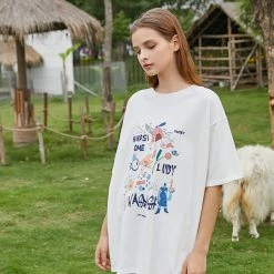 Juwas Graffiti Art Print Long T-shirt NEW ARRIVAL