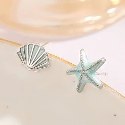 Juwas Sea Shell Irregular Silver Earrings NEW ARRIVAL