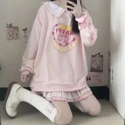 Juwas CLOTHING Sweet Pastel Cake Pastry Printed Sweater