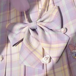 Juwas NEW ARRIVAL Purple Plaid JK Uniform Bow Tie & Neck Tie