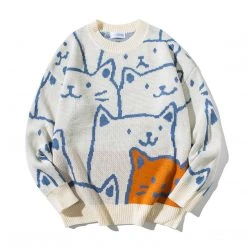 Juwas Cats Family Oversize Sweater NEW ARRIVAL
