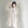 Juwas CLOTHING Cute Cat Ear Paws Plush Coat