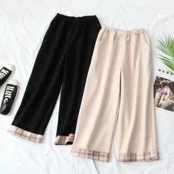 Juwas Japanese Basic Chic Casual Wide-Leg Square Pants NEW ARRIVAL