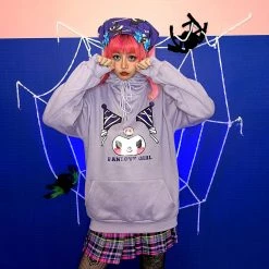 Juwas Harajuku Cartoon Print Loose Warm Hoodie CLOTHING