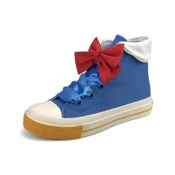 Juwas Princess Blue Red Bow High Ankle Sneaker Shoes