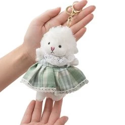 Juwas Cute Llama In Dress Plush Keychain