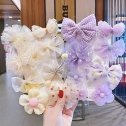 Juwas Flower Bowknot Hair Clips Set NEW ARRIVAL