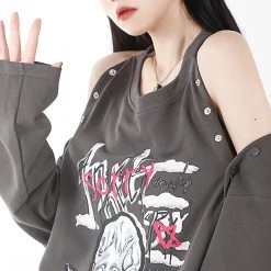 Juwas Angel Printed Loose T-shirt