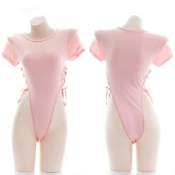Juwas Sexy Baby Pink Onesie Sleepwear Lingerie