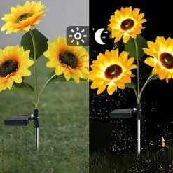 Juwas Solar Powered Garden Sunflower Lights 16 Juwas Solar Powered Garden Sunflower Lights
