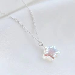 Juwas NEW ARRIVAL Lovely Star Pendant 925 Sterling Silver Necklace