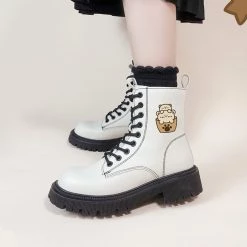 Juwas Cartoon Bear Martin Boots