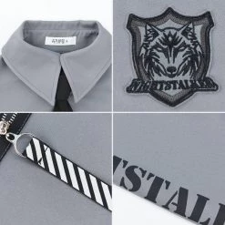 -Juwas NEW ARRIVAL Police Style Polo Collar Chic Hoodie