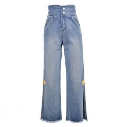 Juwas NEW ARRIVAL Kawaii Denim High Waist Mom Jeans