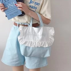 Juwas NEW ARRIVAL Ruffled Mini Bucket Handbag