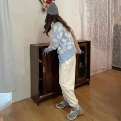 Juwas Classic Plain Off-White Jogger Sweatpants