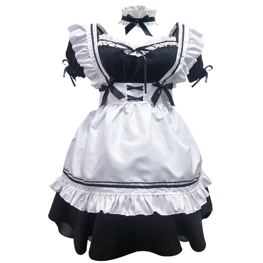 Juwas CLOTHING Maid Cosplay Ruffle Corset Skirt Dress 7 Juwas CLOTHING Maid Cosplay Ruffle Corset Skirt Dress