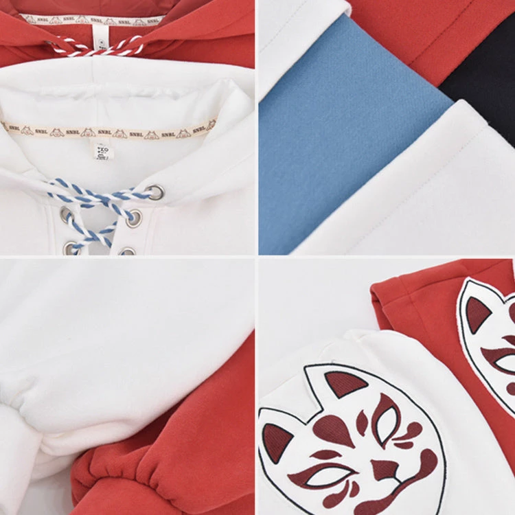 -Juwas Japanese Fox Oversize Long Sleeves Hoodie 5 -Juwas Japanese Fox Oversize Long Sleeves Hoodie