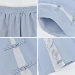 Juwas NEW ARRIVAL Kawaii Chinese Blue Capri Square Pants 12 Juwas NEW ARRIVAL Kawaii Chinese Blue Capri Square Pants
