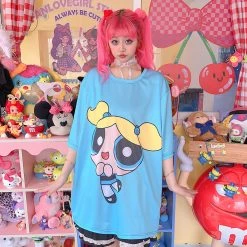 Juwas NEW ARRIVAL Harajuku Cartoon Animal Print Loose Summer T-shirt 18 Juwas NEW ARRIVAL Harajuku Cartoon Animal Print Loose Summer T-shirt