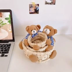 Juwas Stuffed Bear Storage Basket