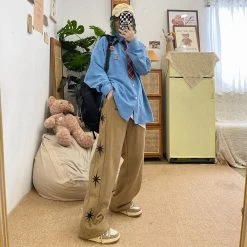 Juwas Cool Letter Patch Button Up Long Sleeve Shirt NEW ARRIVAL