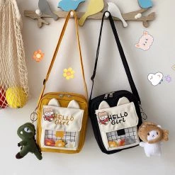 Juwas Hello Girl Embroidery Crossbody Bag HOME&LIFESTYLE
